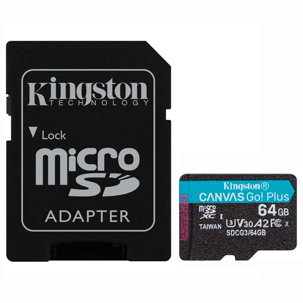 Cartão de Memória Micro SD Kingston Canvas GO Plus 64GB