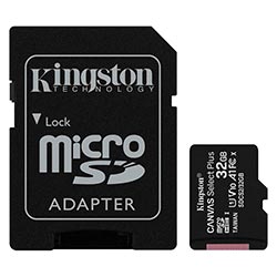 Cartão de Memória Micro SD Kingston CANVAS Select Plus 32GB 