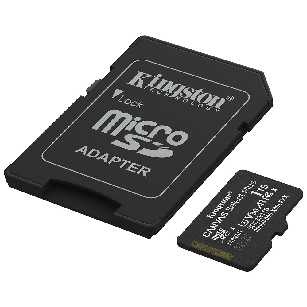 Cartão de Memória Micro SD Kingston Canvas Select Plus C10 U3 V30 A1 1TB - SDCS3/1TB