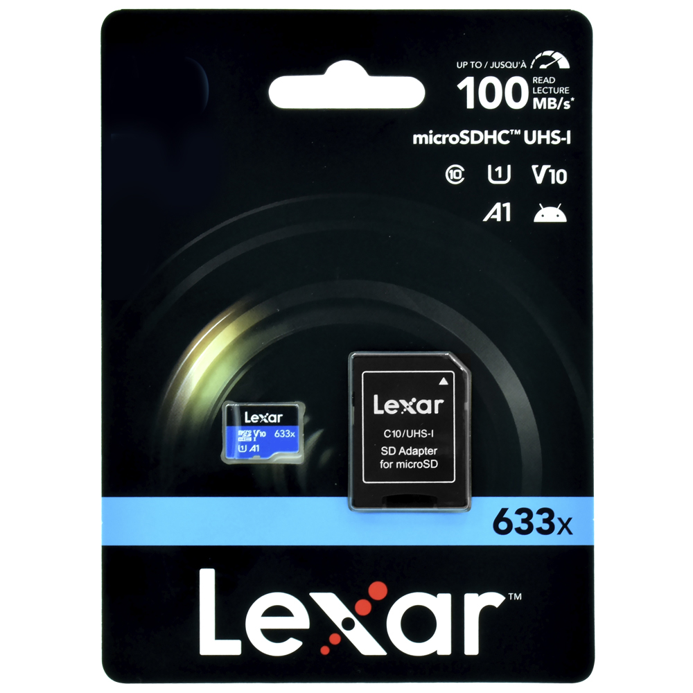 Cartão de Memória Micro SD Lexar 256GB A1 C10 V30 4K UHD - LSDMI256GBBNL633A