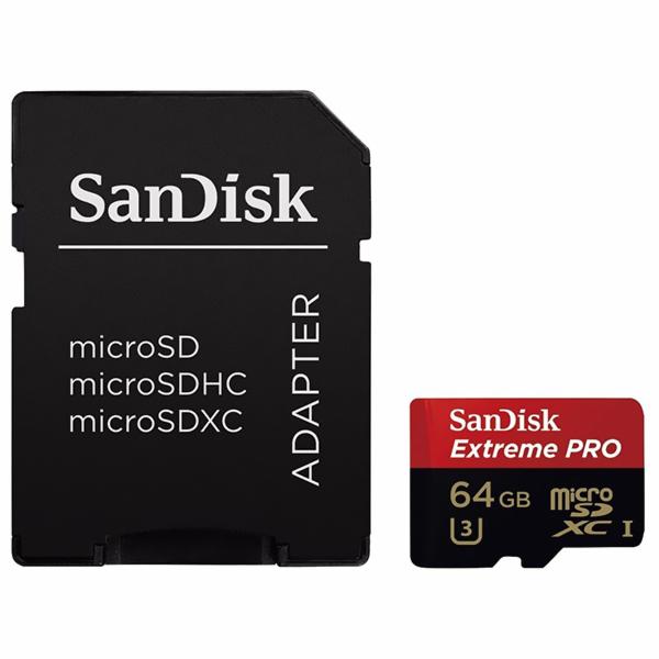 Cartão de Memória Micro SD SanDisk Extreme Pro U3 64GB 4K - SDSQXCY-064G-GN6MA