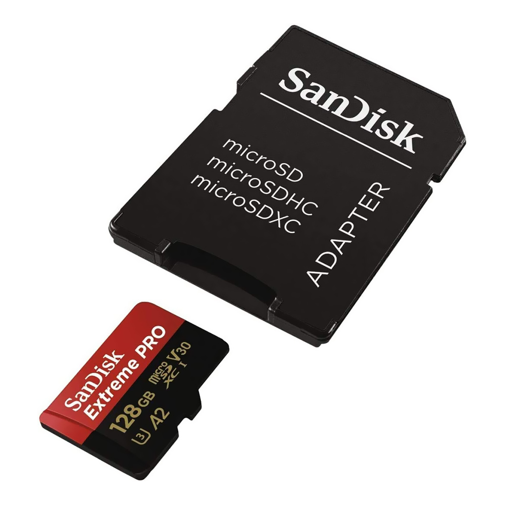 Cartão de Memória Micro SD SanDisk Extreme Pro U3 V30 128GB 4K - SDSQXCD-128G-GN6MA