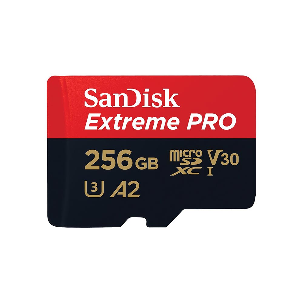 Cartão de Memória Micro SD SanDisk Extreme Pro U3 V30 256GB UHD 4K - SDSQXCD-256G-GN6MA