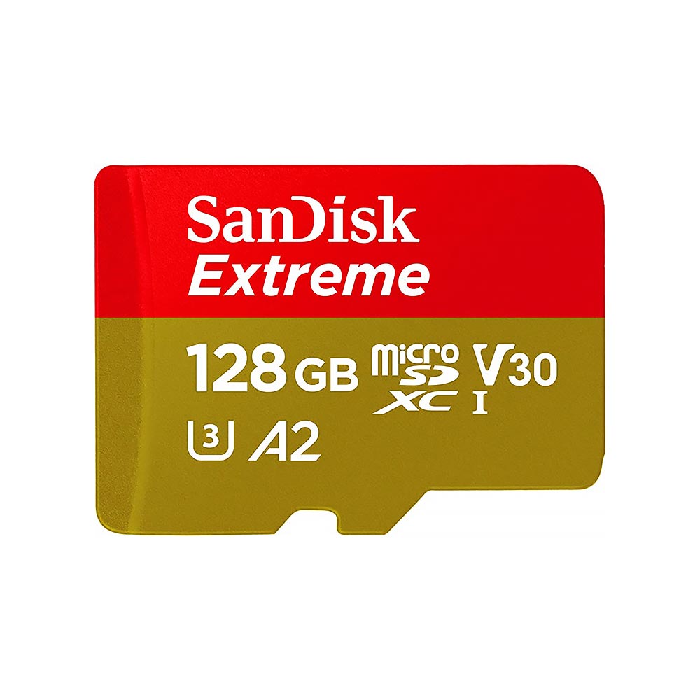 Cartão de Memória Micro SD SanDisk Extreme U3 V30 128GB 4K - SDSQXAA-128G-GN6AA