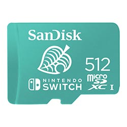 Cartão de Memória Micro SD SanDisk Nintendo Switch 512GB - SDSQXAO-512G-GNCZN