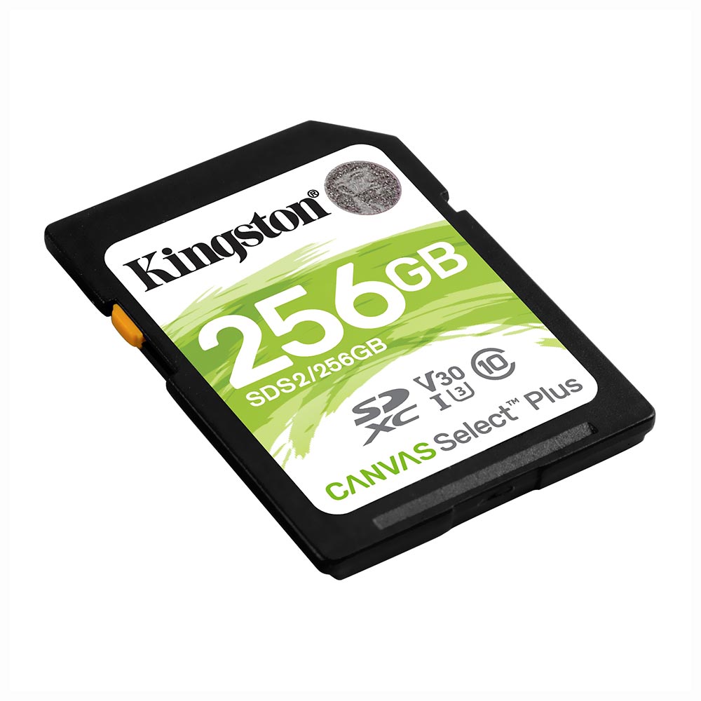 Cartão de Memória SD Kingston C10 U3 Canvas Select Plus 256GB