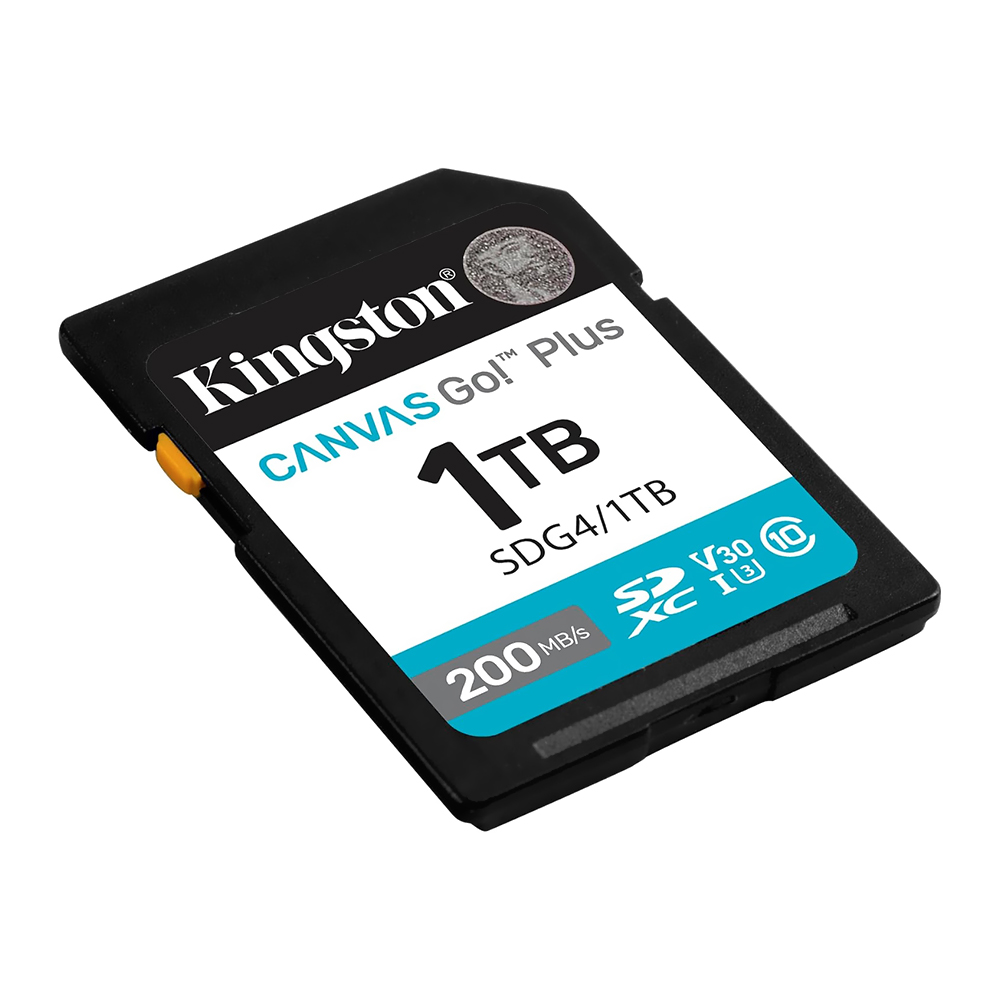 Cartão de Memória SD Kingston Canvas Go Plus C10 U3 V30 A2 1TB - SDG4/1TB