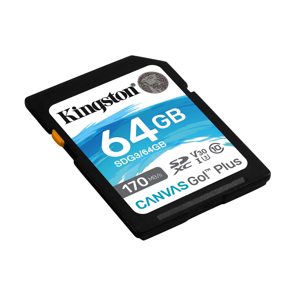 Cartão de Memória SD Kingston Canvas GO Plus U3 V30 64GB