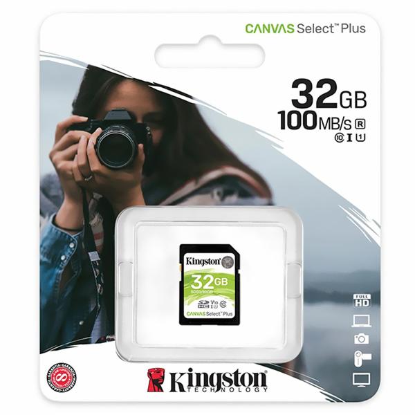 Cartão de Memória SD Kingston Canvas Select Plus 32GB