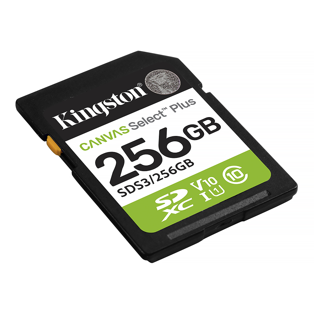 Cartão de Memória SD Kingston Canvas Select Plus C10 256GB - SDS3/256GB
