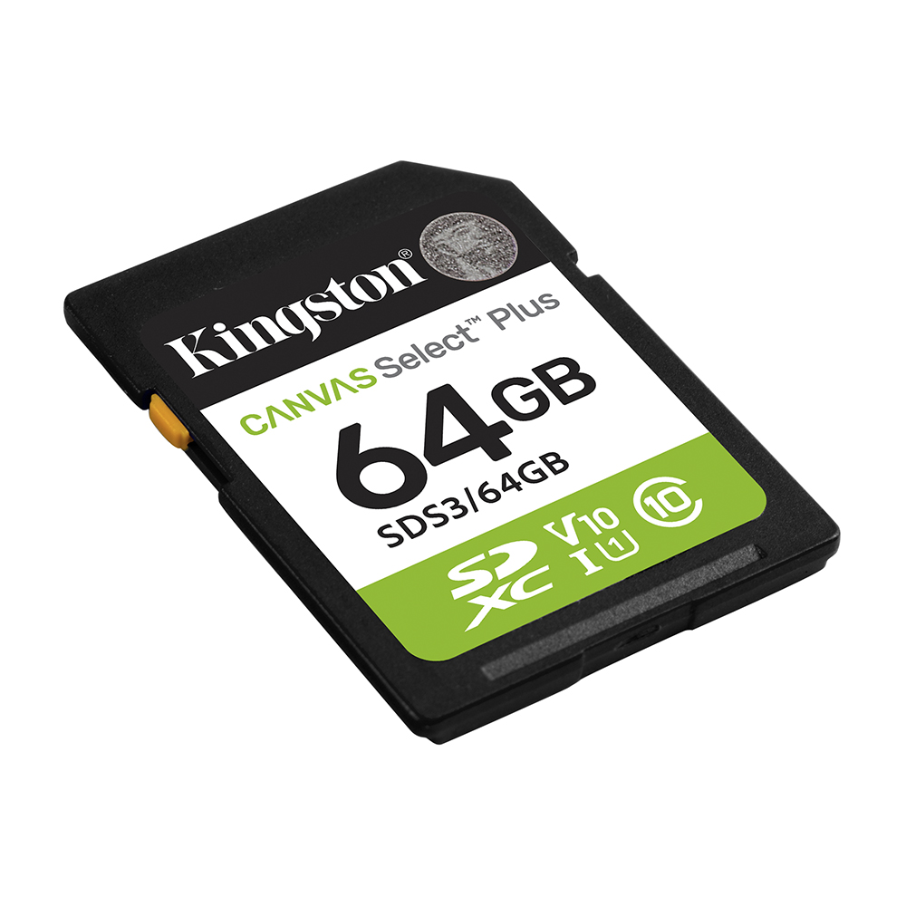 Cartão de Memória SD Kingston Canvas Select Plus C10 64GB - SDS3/64GB