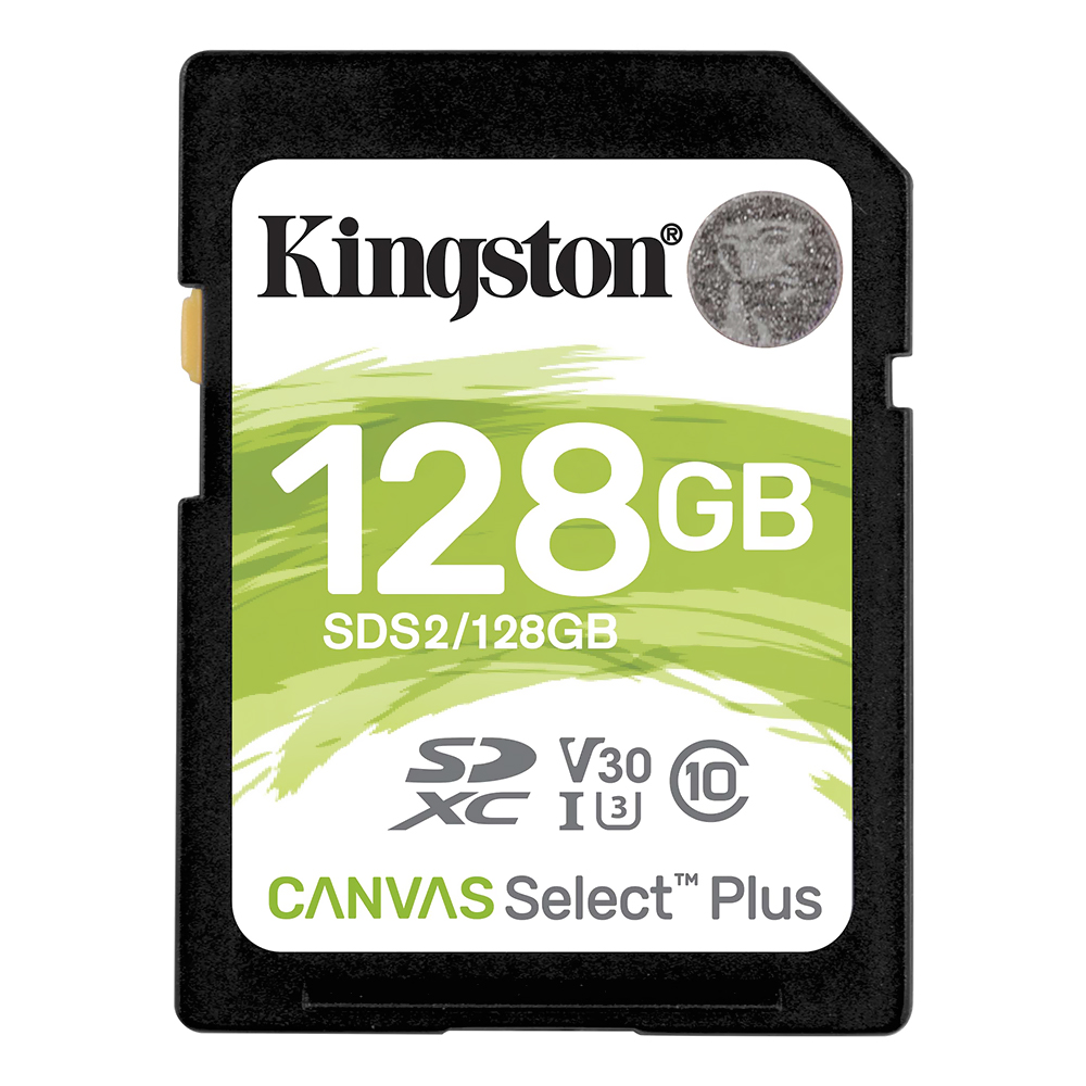 Cartão de Memória SD Kingston Canvas Select Plus C10 U3 128GB