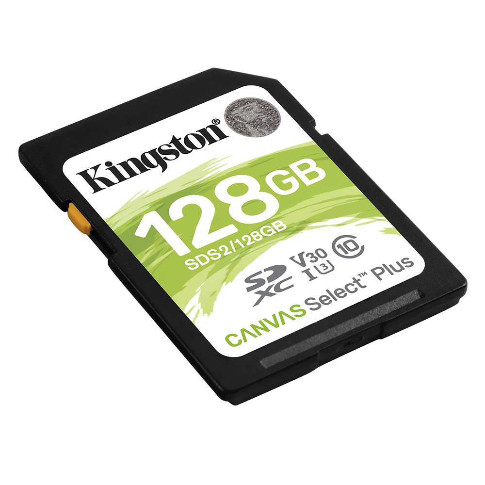 Cartão de Memória SD Kingston Canvas Select Plus C10 U3 128GB