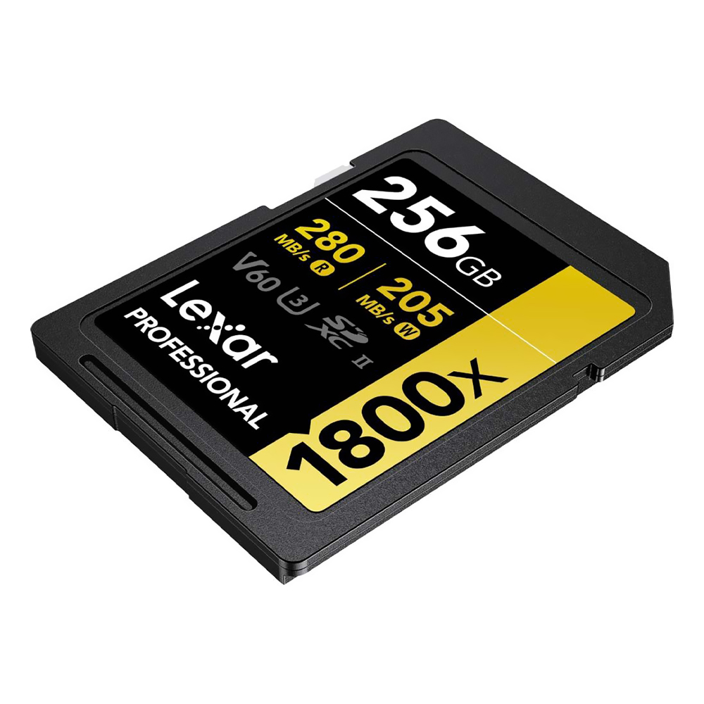 Cartão de Memória SD Lexar Professional Gold Series 1800X C10 U3 V60 4K Full HD 256GB - LSD1800256G