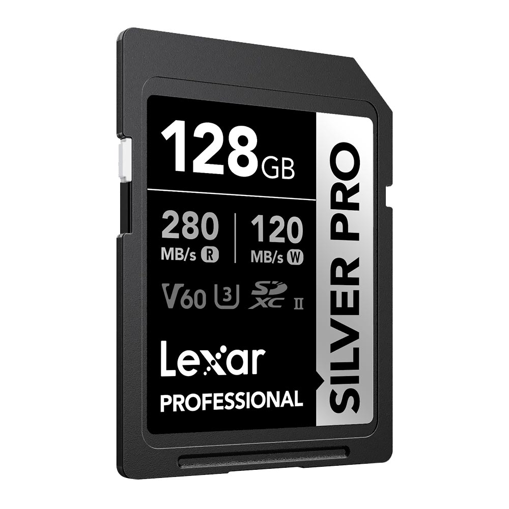 Cartão de Memória SD Lexar Professional Silver Pro U3 V60 128GB