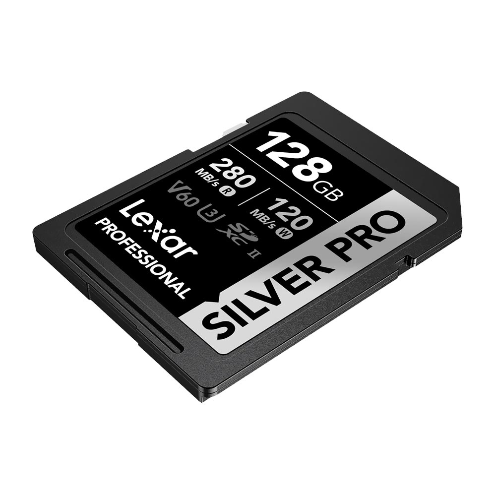 Cartão de Memória SD Lexar Professional Silver Pro U3 V60 128GB