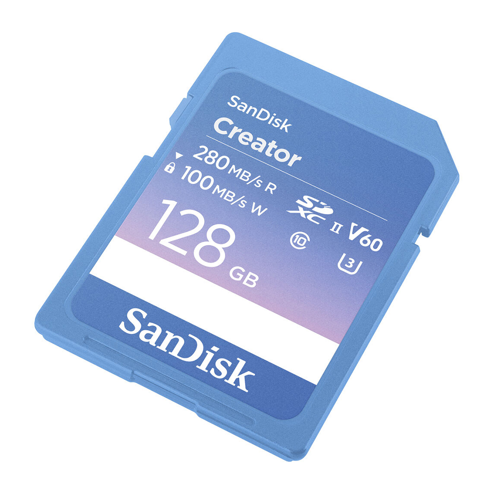 Cartão de Memória SD SanDisk Creator V60 U3 6K UHD 128GB - SDSDXEP-128G-GNCIS