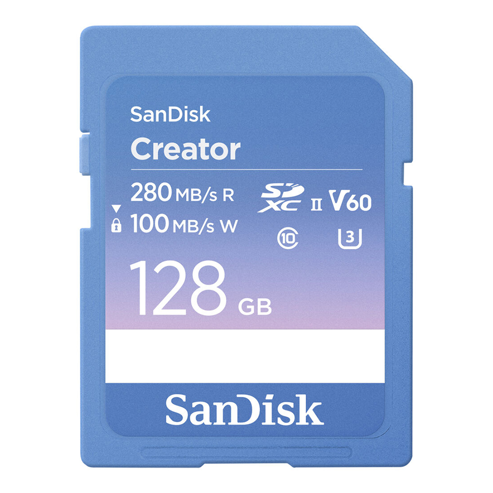 Cartão de Memória SD SanDisk Creator V60 U3 6K UHD 128GB - SDSDXEP-128G-GNCIS