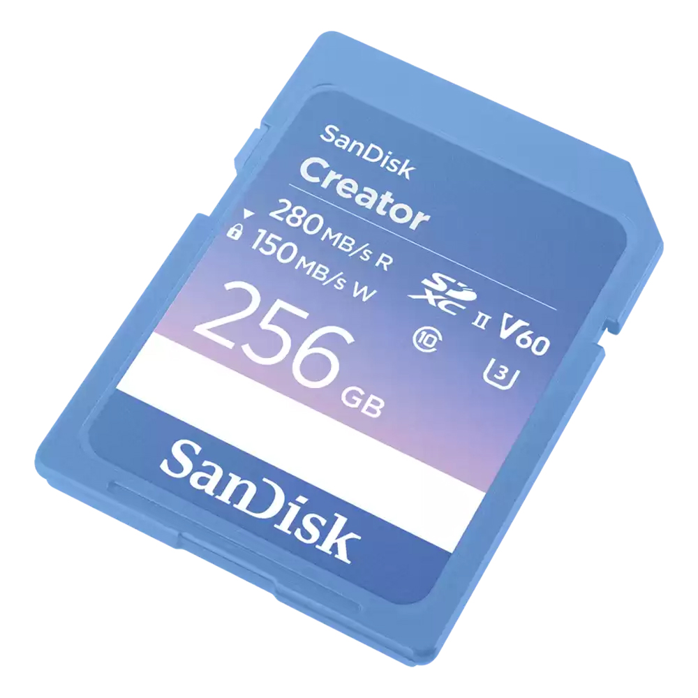 Cartão de Memória SD SanDisk Creator V60 U3 6K UHD 256GB - SDSDXEP-256G-GNCIS