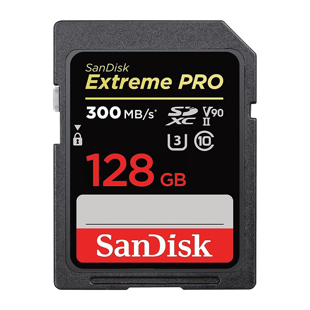 Cartão de Memória SD SanDisk Extreme Pro Class 10 V90 U3 128GB 4K / 8K UHD - SDSDXDK-128G-GN4IN
