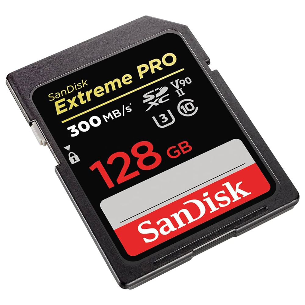 Cartão de Memória SD SanDisk Extreme Pro Class 10 V90 U3 128GB 4K / 8K UHD - SDSDXDK-128G-GN4IN