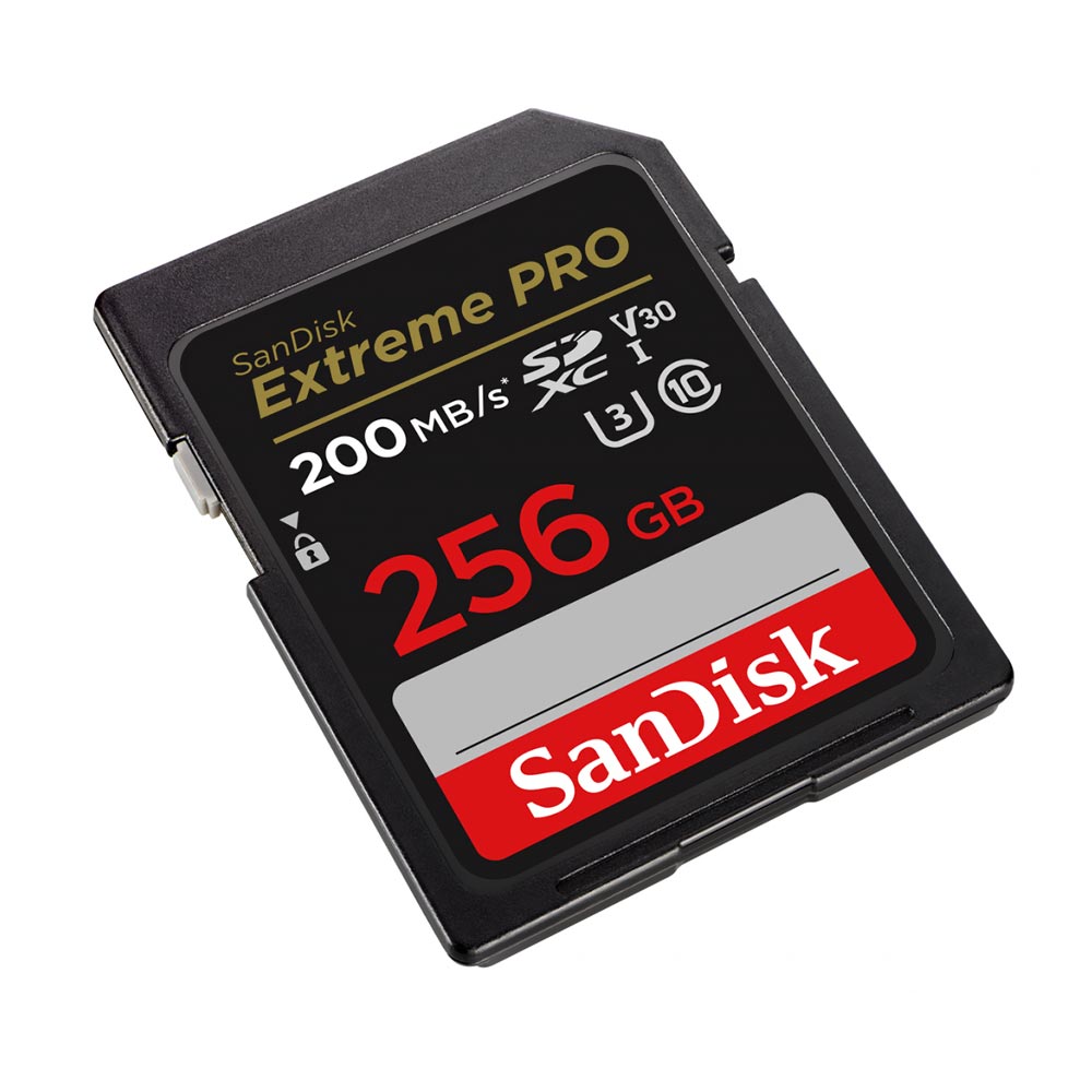 Cartão de Memória SD SanDisk Extreme Pro V30 U3 256GB 4K