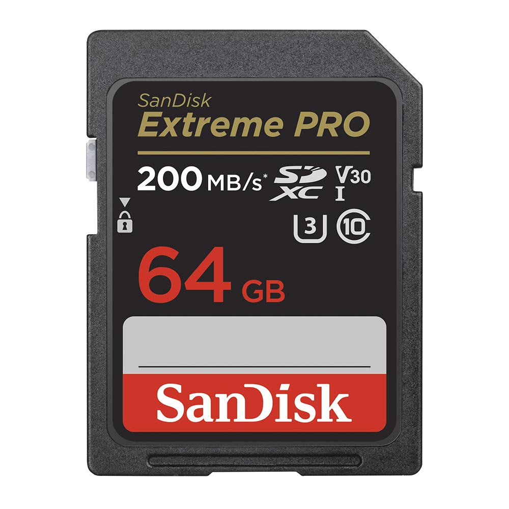 Cartão de Memória SD SanDisk Extreme Pro V30 U3 64GB 4K