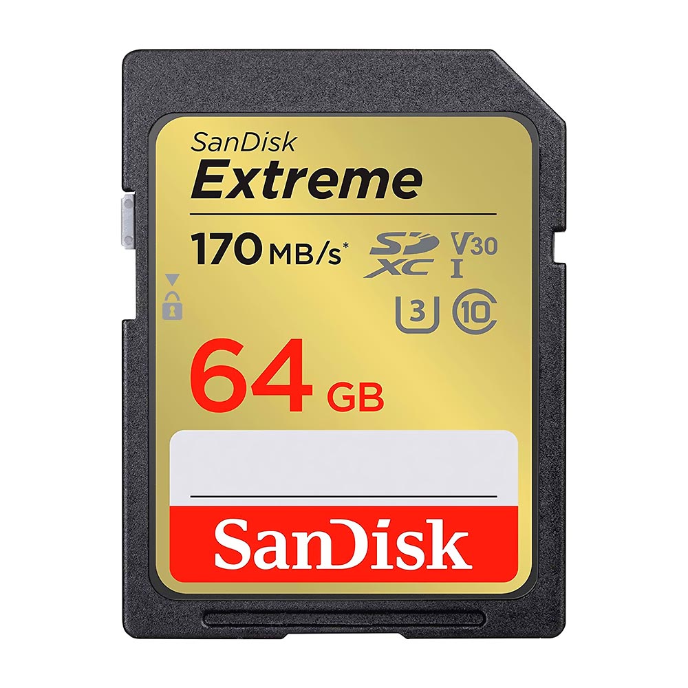 Cartão de Memória SD SanDisk Extreme U3 V30 64GB