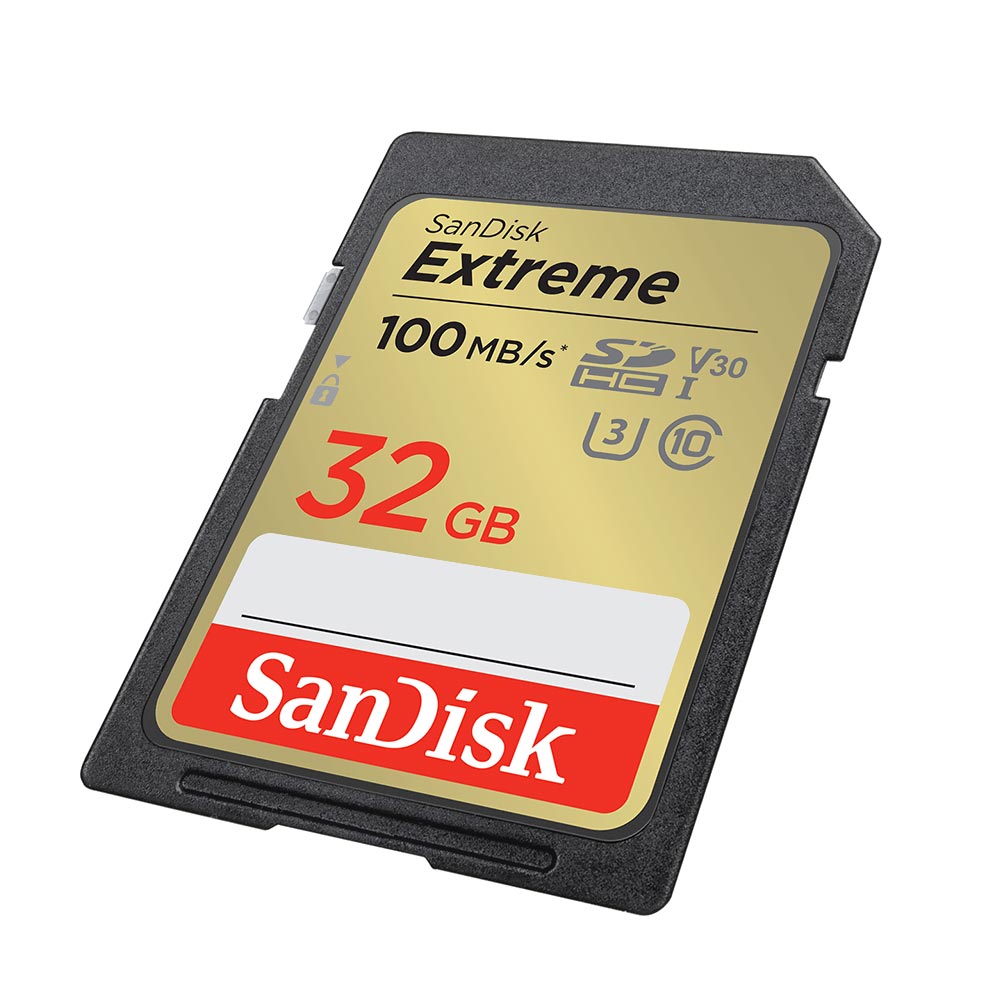 Cartão de Memória SD Sandisk Extreme V30 Class 10 U3 32GB 4K - SDSDXVT-032G-GNCIN