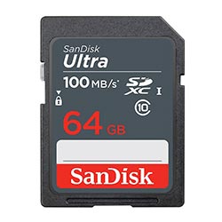 Cartão de Memória SD SanDisk Ultra 64GB Classe 10 - SDSDUNR-064G-GN3IN
