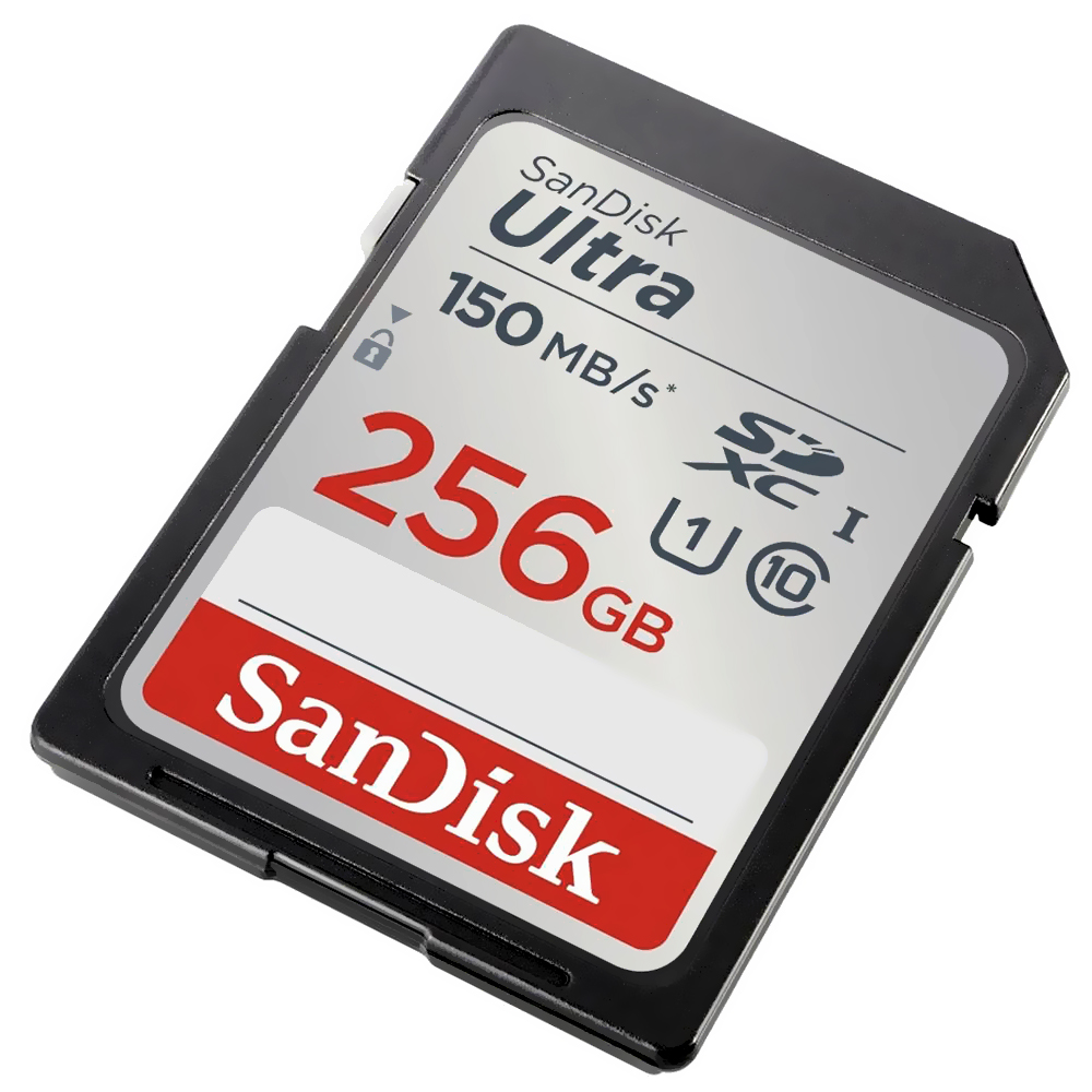 Cartão de Memória SD SanDisk Ultra U1 256GB Classe 10