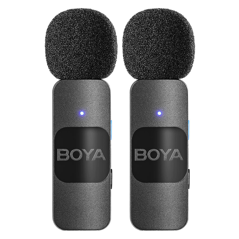 Microfone Boya BY-V2 2TX/RX Wireless - Preto