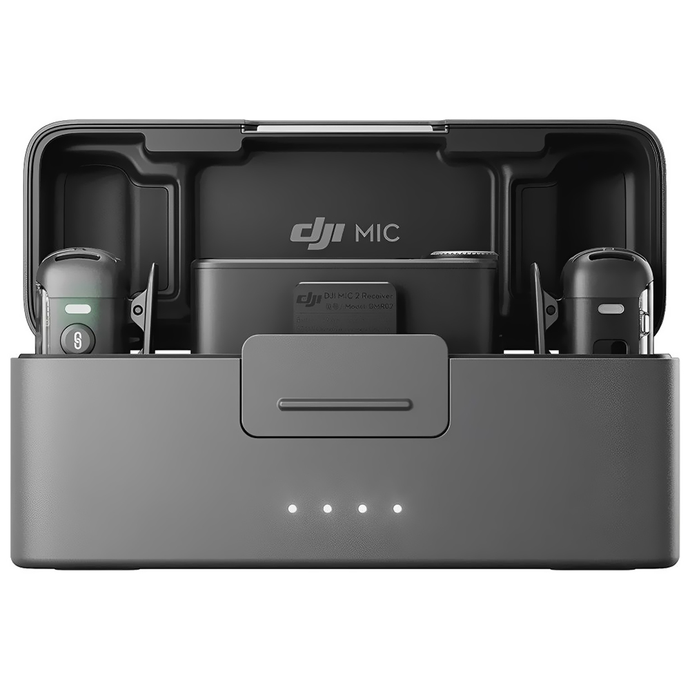 Microfone DJI Mic 2 Wireless / 2TX + 1RX / FCC / Lightning / USB-C - Preto