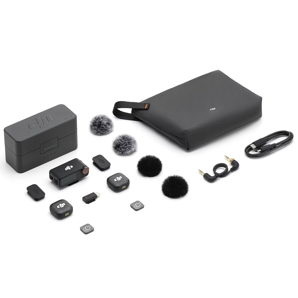Microfone DJI Mic 3 Wireless / 2TX + 1TX / USB-C - Preto