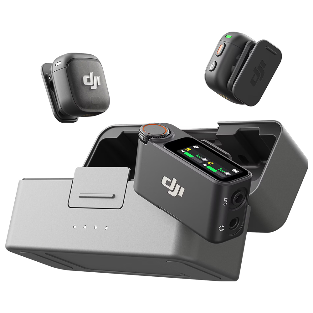 Microfone DJI Mic 3 Wireless / 2TX + 1TX / USB-C - Preto