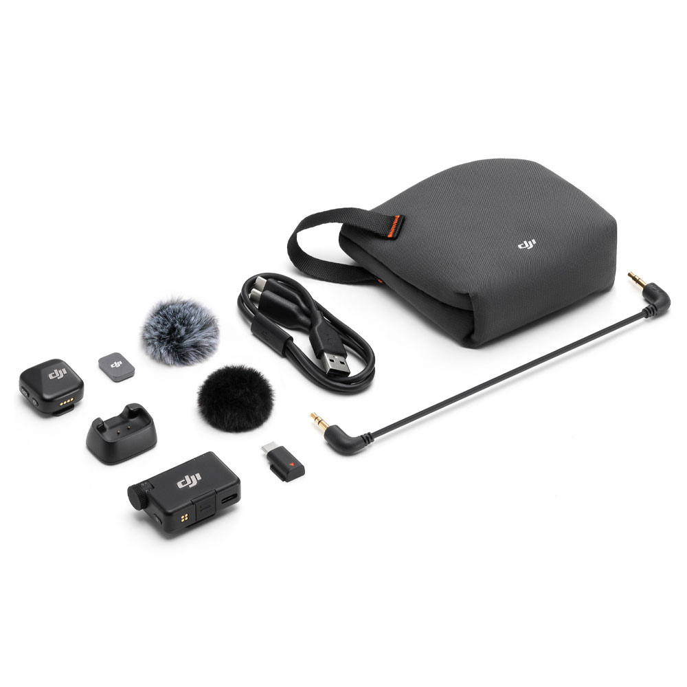Microfone DJI Mic Mini DM3004 Wireless / 1TX + 1RX / USB-C - Preto