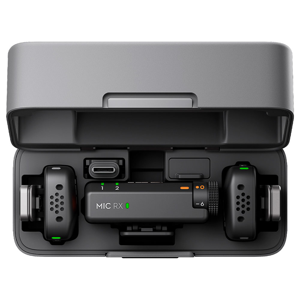 Microfone DJI Mic Mini Wireless / 2TX + 1RX / USB-C - Preto