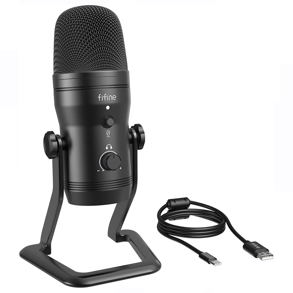 Microfone Fifine K690 Cardioid Omni Bidirectional Stereo - Preto