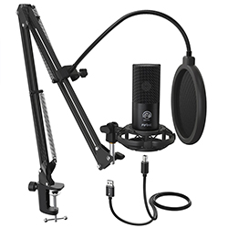 Microfone Fifine T669 Condenser Podcast Cardioid Kit - Preto