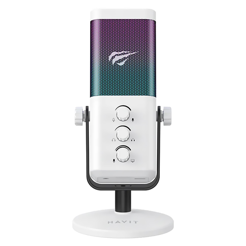 Microfone Havit GK65 GameNote RGB - Branco