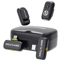 Microfone Hollyland Lark A1 Lavalier Combo Wireless / Lightning / USB-C - Charcoal