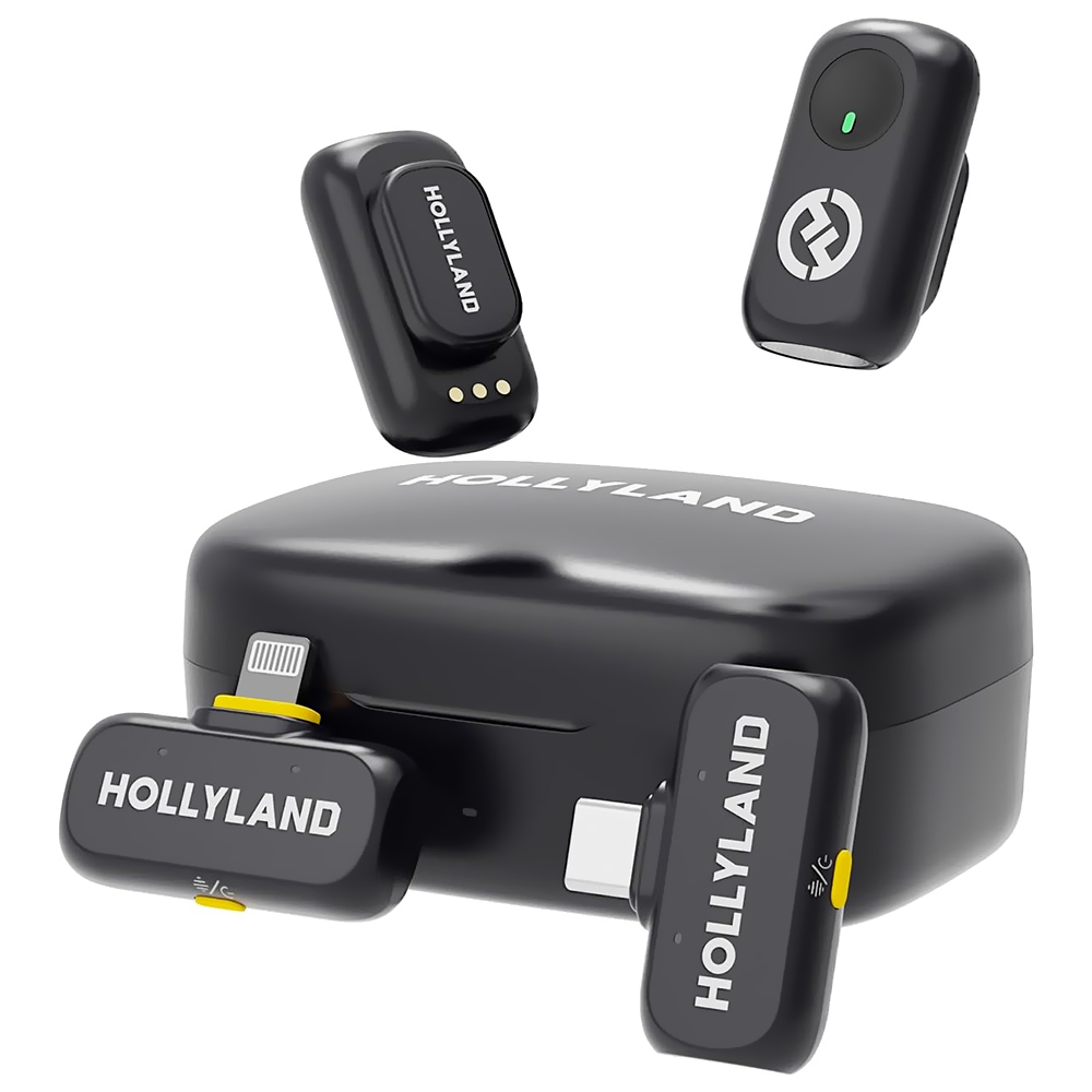 Microfone Hollyland Lark A1 Lavalier Combo Wireless / Lightning / USB-C - Charcoal