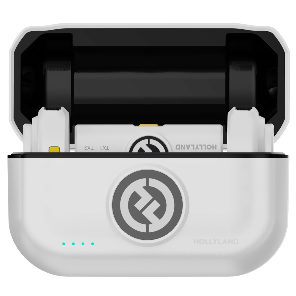 Microfone Hollyland Lark M2 Lavalier Duo Wireless / Lightning - Ivory Branco