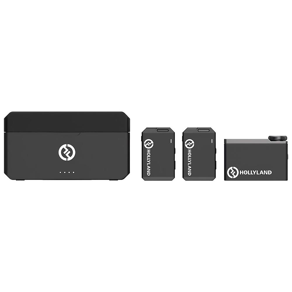 Microfone Hollyland Lark Max Duo Lavalier / Wireless - Preto (Kit)