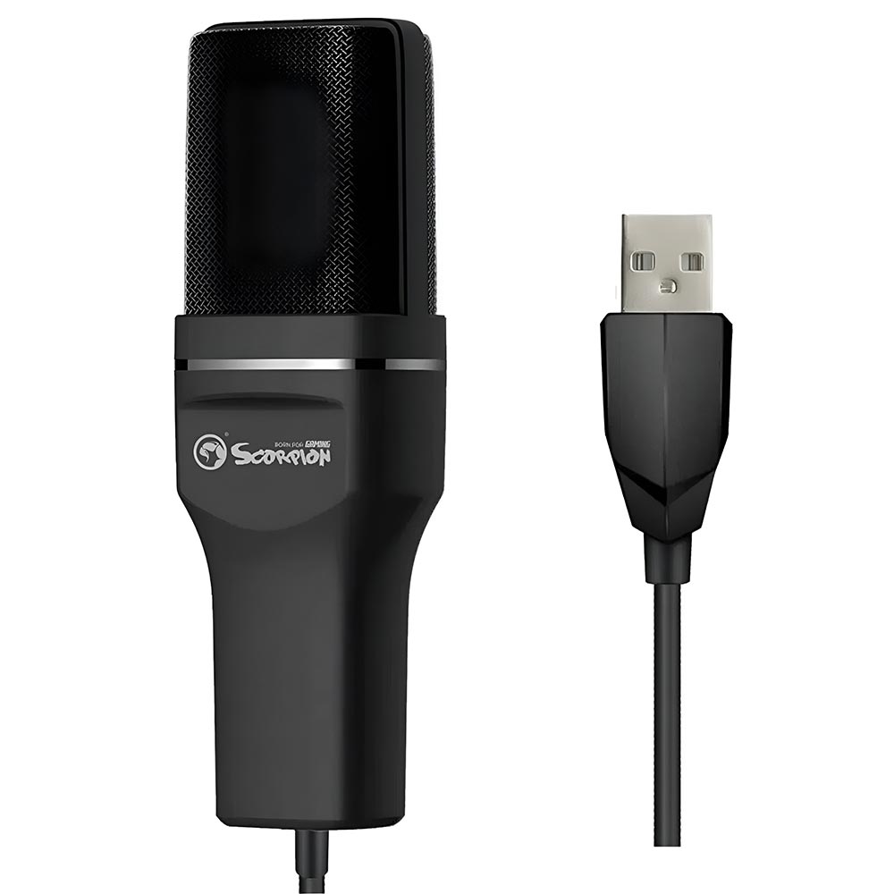 Microfone Marvo Scorpion MIC-03 USB - Preto