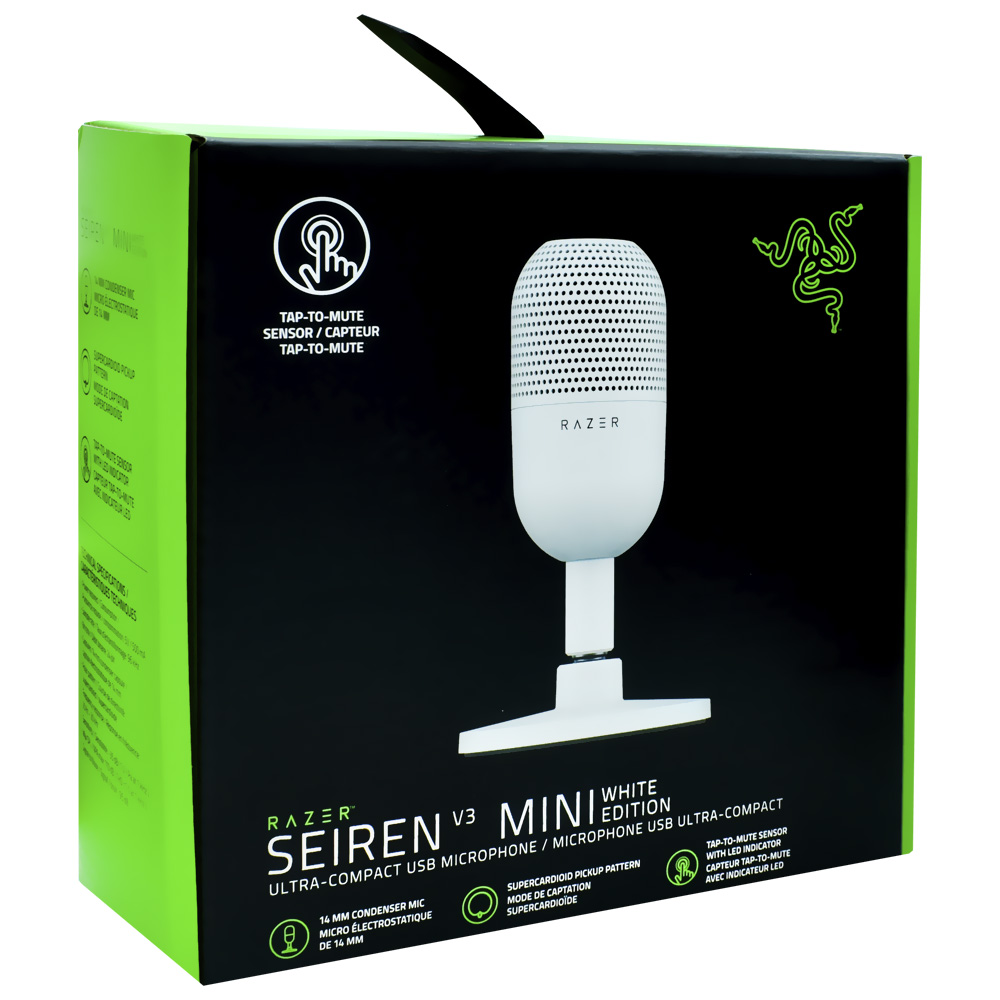 Microfone Razer Seiren V3 Mini White Edition - Branco (RZ19-05050300-R3U1)