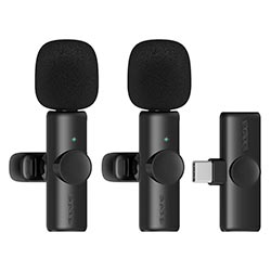 Microfone Satellite A-MK231 Wireless / USB-C - Preto