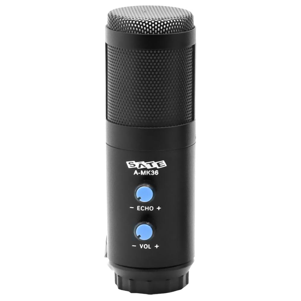 Microfone Satellite A-MK36 Professional Condenser Vocal Kit / USB - Preto