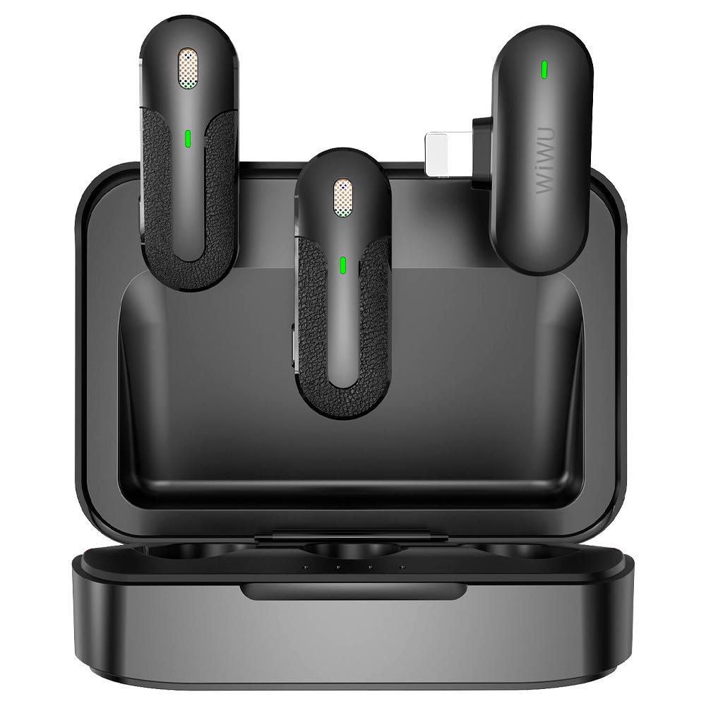 Microfone Wiwu Duo Mini para Smartphone Wireless / Lightning - Preto (WI-WM002)