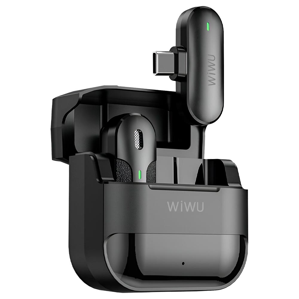 Microfone Wiwu Mini para Smartphone Wireless / Type-C - Preto (WI-WM001)